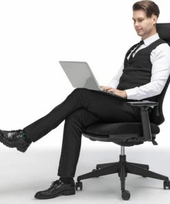 Generic Luxe Bureau Stoel Met Kantelmechanisme & Lendesteun & Voetsteun - Directie Managerstoel Ergonomisch - Ergonomische Kantoor Stoel Met In Hoogte Verstelbare Armleuningen & Hoofdsteun - Computerstoel - Voor Gamen/Kantoor/Thuiswerken Zwart -Parker IM Vibrant Ring Shop 550x532 3