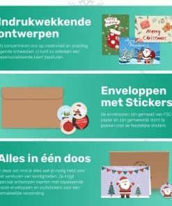 Giftmas Kerstkaarten - Wenskaarten - 36 Stuks - Met Enveloppen En Stickers - 10x15cm -Parker IM Vibrant Ring Shop 550x536 1