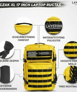 Layton LAYSTON. - 45L Sport School Werk Rugtas - Sport Rugzak - Tactical Backpack - Waterafstotend - Geel 14 Layton LAYSTON. - 45L Sport School Werk Rugtas - Sport Rugzak - Tactical Backpack - Waterafstotend - Geel -Parker IM Vibrant Ring Shop 550x541 1