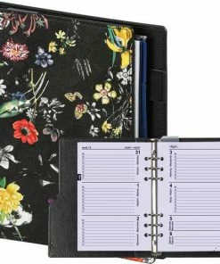 1016-12 A5 Compact Organizer 1 Week Per 2 Paginas 2022-2023-2024 Bloemenzee Zwart Kalpa -Parker IM Vibrant Ring Shop 550x543 1