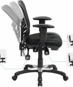 Songmics Magnifique Comfort Miller Bureaustoel - Mesh - Zwart - Ergonomisch -Parker IM Vibrant Ring Shop 550x543 2