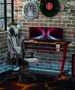 Vinscetto Vinsetto Ergonomische Gamestoel Draaistoel Verstelbare Rugleuning Elastaanstof Zwart 921-500 -Parker IM Vibrant Ring Shop 550x550 147