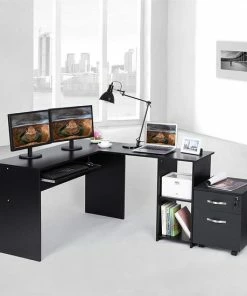 MAZAZU MIRA Home Hoekbureau - Zwart - Laptoptafel - Computerbureau - Bureautafel - Kantoor - 140x120x75 6 MAZAZU MIRA Home Hoekbureau - Zwart - Laptoptafel - Computerbureau - Bureautafel - Kantoor - 140x120x75 -Parker IM Vibrant Ring Shop 550x550 173