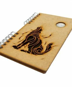 KOMONI - Duurzaam Houten Schetsboek - Gerecycled Papier - Navulbaar - A5 - Blanco - Zwarte Wolf -Parker IM Vibrant Ring Shop 550x550 2