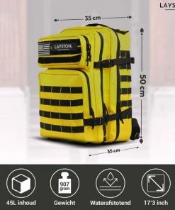 Layton LAYSTON. - 45L Sport School Werk Rugtas - Sport Rugzak - Tactical Backpack - Waterafstotend - Geel 16 Layton LAYSTON. - 45L Sport School Werk Rugtas - Sport Rugzak - Tactical Backpack - Waterafstotend - Geel -Parker IM Vibrant Ring Shop 550x550 220