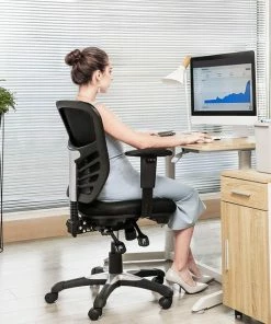 Songmics Magnifique Comfort Miller Bureaustoel - Mesh - Zwart - Ergonomisch -Parker IM Vibrant Ring Shop 550x550 221