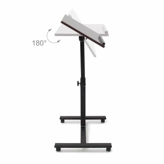 Relaxdays Laptoptafel Op Wieltjes - Hout - Laptopstandaard - Ook Voor Linkshandigen - Zwart 11 Relaxdays Laptoptafel Op Wieltjes - Hout - Laptopstandaard - Ook Voor Linkshandigen - Zwart - Afbeelding 11