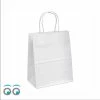 Kadoonline Etiketten 50 Witte Papieren Draagtassen Medium M (24 X 12 X 31 Cm)
