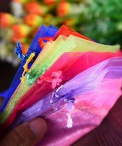 Merkloos Luxe Mini Organza Stof Zakjes - Kadozakjes / Kadotasjes - Cadeauverpakking Tasjes - Feestzakjes - Sieraden / Cadeau Kado Gift Bag Kado - Uitdeelzakjes Set Van 50 Stuks - Inpakzakjes Snoepzakjes - 7x9 Centimeter - Met Trekkoord - Multicolor -Parker IM Vibrant Ring Shop 550x550 342