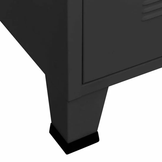 VidaXL Archiefkast Industrieel 75x40x115 Cm Metaal Zwart 5 VidaXL Archiefkast Industrieel 75x40x115 Cm Metaal Zwart - Afbeelding 5