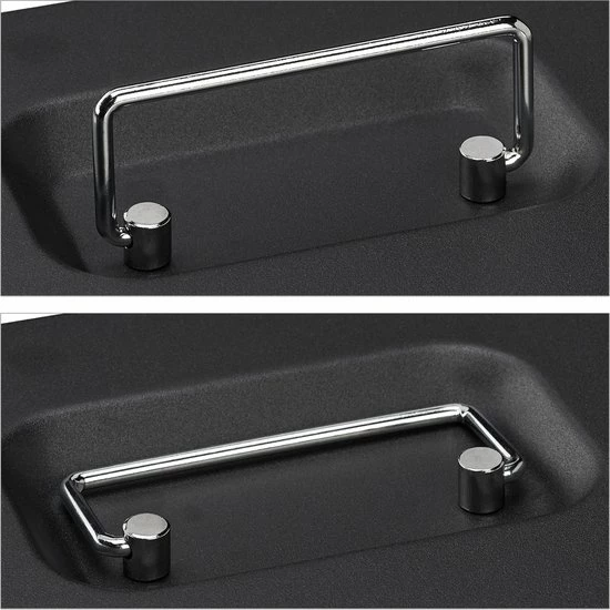 Relaxdays Geldkistje Met Cijferslot - Geldkluisje Slot - Kistje Voor Geld - Geldcassette - Zwart 11 Relaxdays Geldkistje Met Cijferslot - Geldkluisje Slot - Kistje Voor Geld - Geldcassette - Zwart - Afbeelding 11