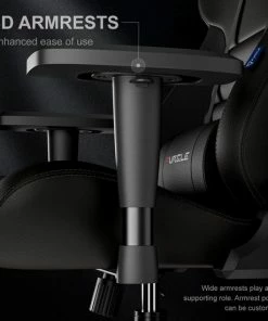 InHarmony® Luxe Ergonomische Gaming Bureaustoel - Game Stoel - Zwart - Met Wielen -Parker IM Vibrant Ring Shop 550x550 381