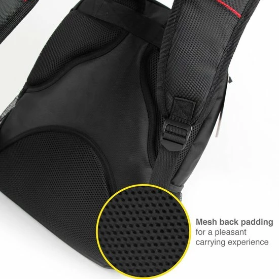 Accezz Rugzak 18L - Laptoptas 15.6 Inch - Schooltas Met Handige Opbergvakken - Dames, Heren, Jongens, Meisjes - Zwart 3 Accezz Rugzak 18L - Laptoptas 15.6 Inch - Schooltas Met Handige Opbergvakken - Dames, Heren, Jongens, Meisjes - Zwart - Afbeelding 3