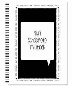 Schoolfoto Invulboek | Lettertijd - Shoolfotoboek A4 Formaat - Van Peuter Tot En Met Het Voortgezet Onderwijs (16 Jaren)