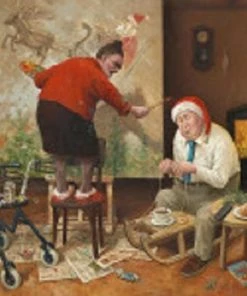 Art Revisited Kerst Kaarten - Marius Van Dokkum Ho,ho, Ho.../ Wakker Blijven! -Parker IM Vibrant Ring Shop 550x550 543