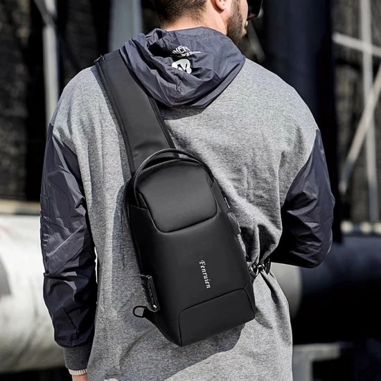 Brandie® - Rugzak - Nieuwe Heren Multifunctioneel - Tas - Rugtas - Borsttas - TSA - Anti Diefstal - Grootte 10*20*34 Cm - Schoudertas - Opladen Via USB - Waterdicht - Crossbodytas - 5105 Gewicht 0.65kg - Zwart 13 Brandie® - Rugzak - Nieuwe Heren Multifunctioneel - Tas - Rugtas - Borsttas - TSA - Anti Diefstal - Grootte 10*20*34 Cm - Schoudertas - Opladen Via USB - Waterdicht - Crossbodytas - 5105 Gewicht 0.65kg - Zwart - Afbeelding 13