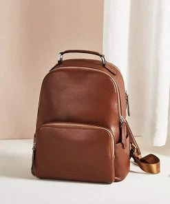 Merkloos Bostanten | Lederen Rugzak | Casual Reistas | Handtas | College Tas | Luxe Uitvoering | Met Trolley Sleeve | Multi- Compartiment | Met Ruimte Voor Tablet En Laptop | Damestas | Leer | Cognac -Parker IM Vibrant Ring Shop 550x550 601