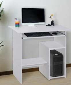 Merkloos Compact Bureau - Schrijftafel - Computerbureau - Bureautafel - 80 X 45 X 75 Cm - Wit -Parker IM Vibrant Ring Shop 550x550 631