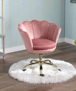 WAHSON OFFICE CHAIRS Wahson Bureaustoel Van Fluweel, Draaistoel Met Wielen, Computerstoel, In Hoogte Verstelbaar, Bureaustoel Voor Slaapkamer/wastafel, Roze -Parker IM Vibrant Ring Shop 550x550 662