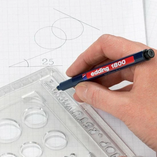 Edding 1800 Zwarte Profipen 0.7mm Fineliner 3 Edding 1800 Zwarte Profipen 0.7mm Fineliner - Afbeelding 3