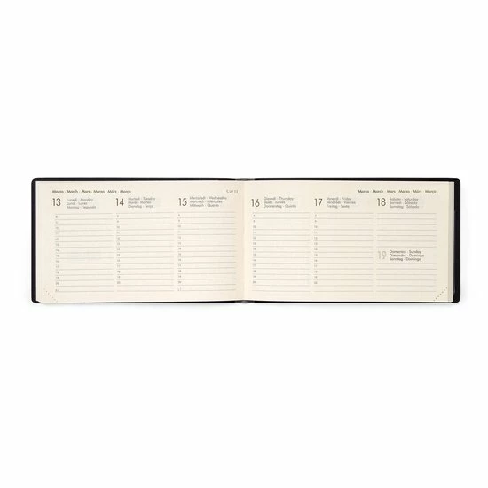 LEGAMI POCKET AGENDA 2023 - Week Op 2 Pagina's - Verticaal - DWARS - 14x8cm - Petrol Blue 3 LEGAMI POCKET AGENDA 2023 - Week Op 2 Pagina's - Verticaal - DWARS - 14x8cm - Petrol Blue - Afbeelding 3