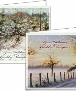 Rien Poortvliet Natuur Kerstkaarten - Mapje Met 4x5 Stuks - Set 2