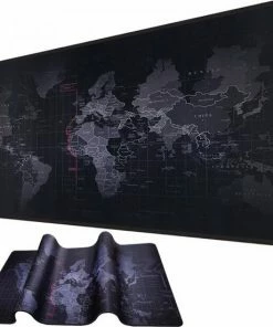 VERK GROUP Bureau Onderlegger - Wereldkaart - Muismat - Wereldkaart - Gaming Muismat - Anti-Slip - XXL - 80x30 - Voor Laptop/Muis/Toetsenbord -