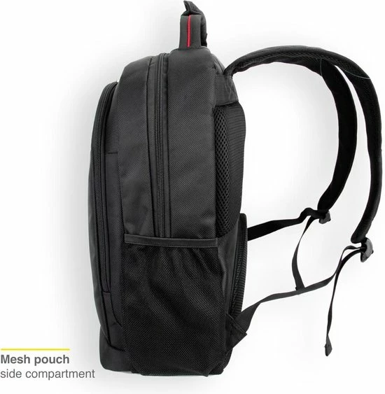 Accezz Rugzak 18L - Laptoptas 15.6 Inch - Schooltas Met Handige Opbergvakken - Dames, Heren, Jongens, Meisjes - Zwart 6 Accezz Rugzak 18L - Laptoptas 15.6 Inch - Schooltas Met Handige Opbergvakken - Dames, Heren, Jongens, Meisjes - Zwart - Afbeelding 6