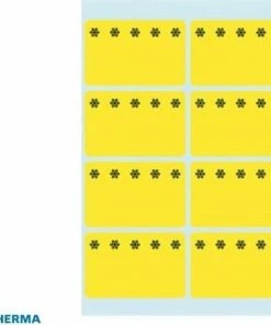 Herma Diepvriesetiketten 26x40mm Fluor-Geel 48 Stuks