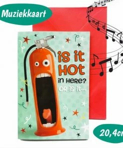 Happy Happenings Verjaardagskaart Met Geluid - Brandweer Kaart Met Muziek - Kinderen - Verjaardag Muziekkaart - Muziekwenskaart - Wenskaart Grappig - Ansichtkaarten - Birthday Card - Verjaardagskaarten – Met Rode Envelop