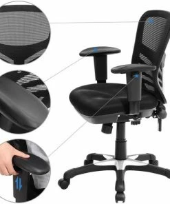 Songmics Magnifique Comfort Miller Bureaustoel - Mesh - Zwart - Ergonomisch -Parker IM Vibrant Ring Shop 550x567