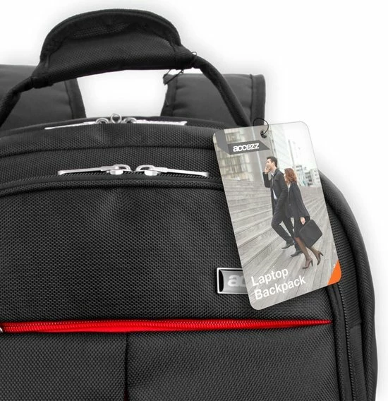 Accezz Rugzak 18L - Laptoptas 15.6 Inch - Schooltas Met Handige Opbergvakken - Dames, Heren, Jongens, Meisjes - Zwart 7 Accezz Rugzak 18L - Laptoptas 15.6 Inch - Schooltas Met Handige Opbergvakken - Dames, Heren, Jongens, Meisjes - Zwart - Afbeelding 7