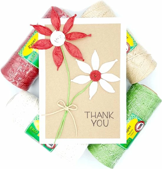 Bau Mart Un Ko ECO Wit Papier Touw Koord Twijnen - 100M - 2mm - Voor Cadeauversiering, Tassen, Hoeden, Borduurwerk, Knutselen, Natuurlijk En Duurzaam Papiergaren - Hobby DIY Koord 10 Bau Mart Un Ko ECO Wit Papier Touw Koord Twijnen - 100M - 2mm - Voor Cadeauversiering, Tassen, Hoeden, Borduurwerk, Knutselen, Natuurlijk En Duurzaam Papiergaren - Hobby DIY Koord - Afbeelding 10