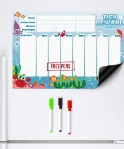 CKB Ltd - Familieagenda Planbord Weekplanner Familie Kalender Beloningssysteem Week Agenda White Bord Magnetisch Voor Kinderen - Ocean Creatures -Parker IM Vibrant Ring Shop 550x596 4