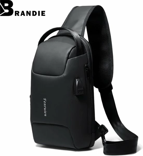 Brandie® - Rugzak - Nieuwe Heren Multifunctioneel - Tas - Rugtas - Borsttas - TSA - Anti Diefstal - Grootte 10*20*34 Cm - Schoudertas - Opladen Via USB - Waterdicht - Crossbodytas - 5105 Gewicht 0.65kg - Zwart 11 Brandie® - Rugzak - Nieuwe Heren Multifunctioneel - Tas - Rugtas - Borsttas - TSA - Anti Diefstal - Grootte 10*20*34 Cm - Schoudertas - Opladen Via USB - Waterdicht - Crossbodytas - 5105 Gewicht 0.65kg - Zwart - Afbeelding 11