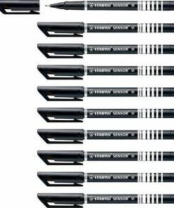 STABILO SENSOR Fineliner 0,7 Mm - Zwart - Doos 10 Stuks