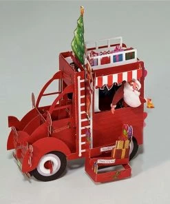 Popcards.nl Popcards Popup Kerstkaarten – Kerstkaart Vrolijke Kerstman Citroën 2CV Eend Auto Sneeuwpop Cadeautjes Pop-up Kaart 3D Wenskaart -Parker IM Vibrant Ring Shop 550x624