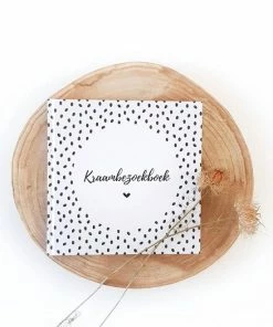 SUS Design Kraambezoekboek | Invulboek | Zwart/wit | Kraamboek Invulboek | Kraamvisiteboek