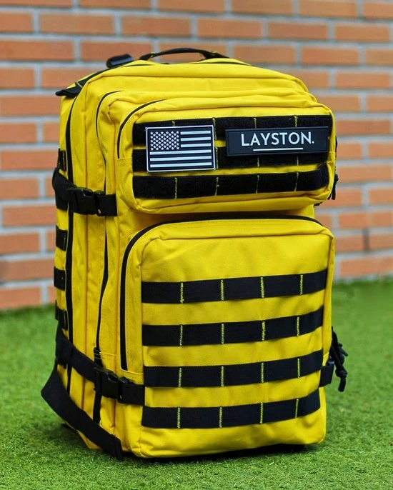 Layton LAYSTON. - 45L Sport School Werk Rugtas - Sport Rugzak - Tactical Backpack - Waterafstotend - Geel 11 Layton LAYSTON. - 45L Sport School Werk Rugtas - Sport Rugzak - Tactical Backpack - Waterafstotend - Geel - Afbeelding 11