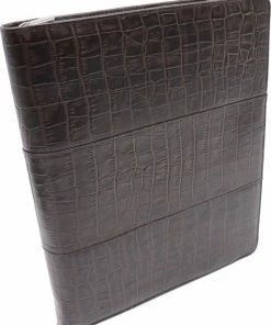 Safekeepers Leren Schrijfmap - A4 Conferentiemap - Werkmap Tablethoes & Laptopsleeve - Uitneembare Ringband A4 Kroko Bruin -Parker IM Vibrant Ring Shop 550x696