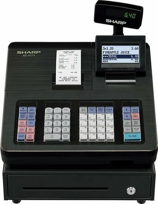 Kassa Sharp Xe-a177bk Zwart 2 Kassa Sharp Xe-a177bk Zwart - Afbeelding 2