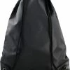 Merkloos Sport Gymtas/draagtas In Kleur Zwart Met Handig Rijgkoord 34 X 44 Cm Van Polyester En Verstevigde Hoeken