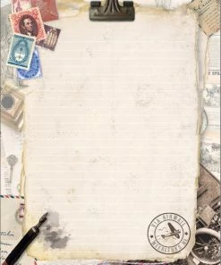 Briefpapier Vintage - 12 Vellen A4 Formaat - 6 Enveloppen Met Sluitstickers - Meer Leuks - Postpapier Retro -Parker IM Vibrant Ring Shop 550x776 6