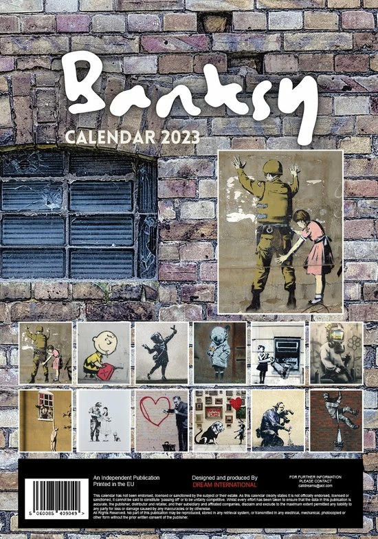 Dream Banksy Kalender 2023 A3 2 Dream Banksy Kalender 2023 A3 - Afbeelding 2