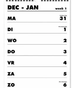 Hobbit Grootletter Weekkalender 2023 (A4 Formaat) Zwart - Kalender Voor Slechtzienden -Parker IM Vibrant Ring Shop 550x783 3