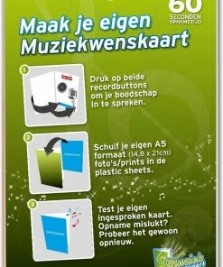 Muziekwenskaart.nl Muziekwenskaart 60 Seconden - Zelf Opneembaar - Spreek Je Eigen Boodschap In