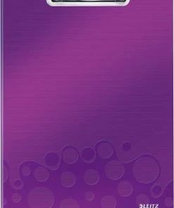 Leitz WOW Kunststof A4 Klembord Met Omslag En Insteekhoes - Capaciteit Tot 75 Vel - Paars