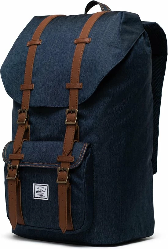 Herschel Little America - Indigo Denim / Ruime Rugzak Met 25L Opbergvolume - 15" Fleece-gevoerd Laptopvak - Magnetische Sluiting / Met Levenslange Fabrieksgarantie / Limited Lifetime Warranty / Jeans 2 Herschel Little America - Indigo Denim / Ruime Rugzak Met 25L Opbergvolume - 15" Fleece-gevoerd Laptopvak - Magnetische Sluiting / Met Levenslange Fabrieksgarantie / Limited Lifetime Warranty / Jeans - Afbeelding 2
