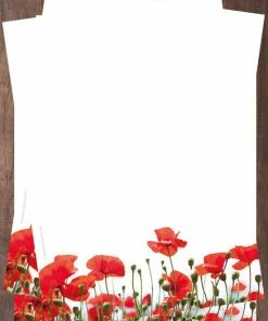 24 Vellen Briefpapier - Klaprozen - A4 Formaat - Postpapier - Meer Leuks