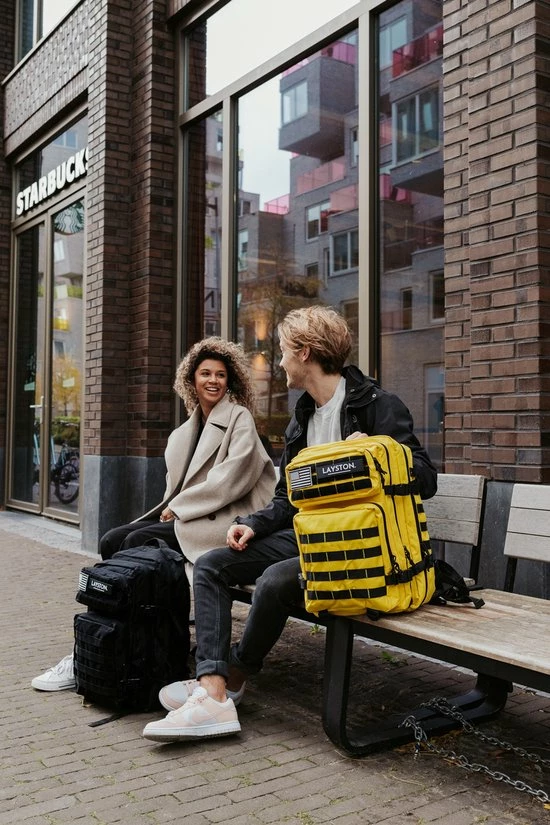 Layton LAYSTON. - 45L Sport School Werk Rugtas - Sport Rugzak - Tactical Backpack - Waterafstotend - Geel 6 Layton LAYSTON. - 45L Sport School Werk Rugtas - Sport Rugzak - Tactical Backpack - Waterafstotend - Geel - Afbeelding 6